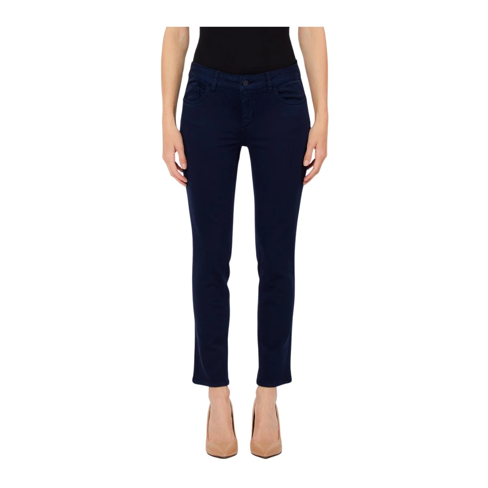 Liu Jo Vrouw Blauw Broeken Dames, W27, Katoen, Skinny Broeken