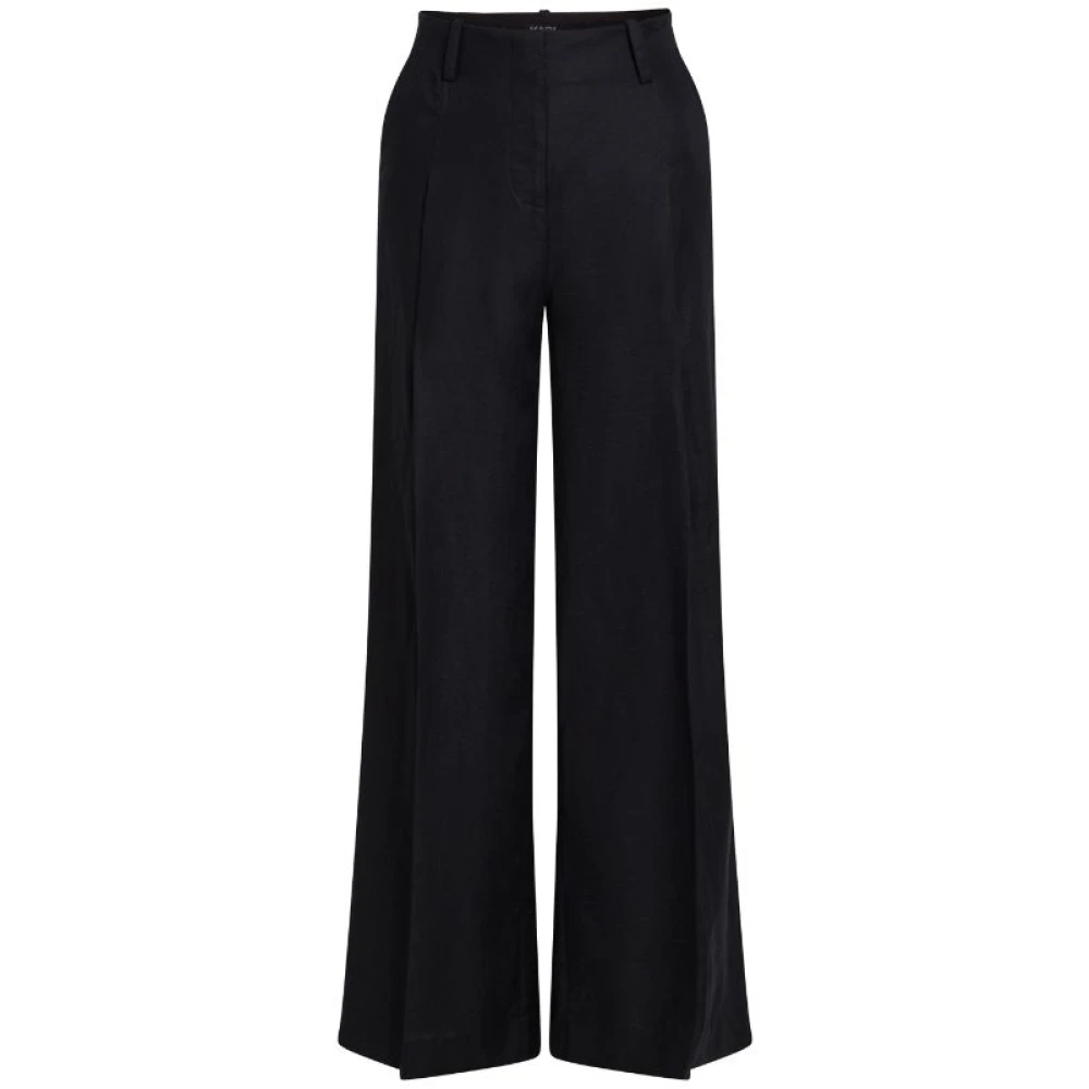 Karl Lagerfeld Linnen Broek Zwart Black Dames