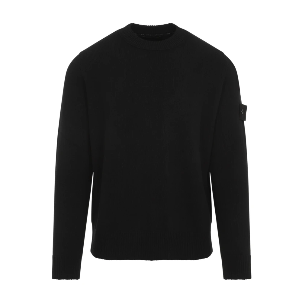 Stone Island Zwarte Sweater Aw24 Herenmode Black Heren