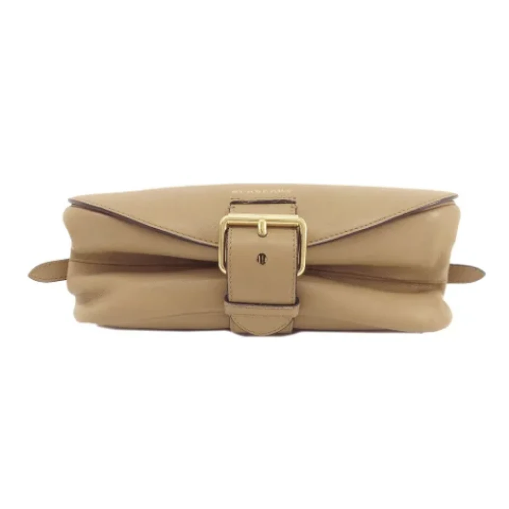 Burberry Vintage Pre-owned Leather shoulder-bags Beige Dames