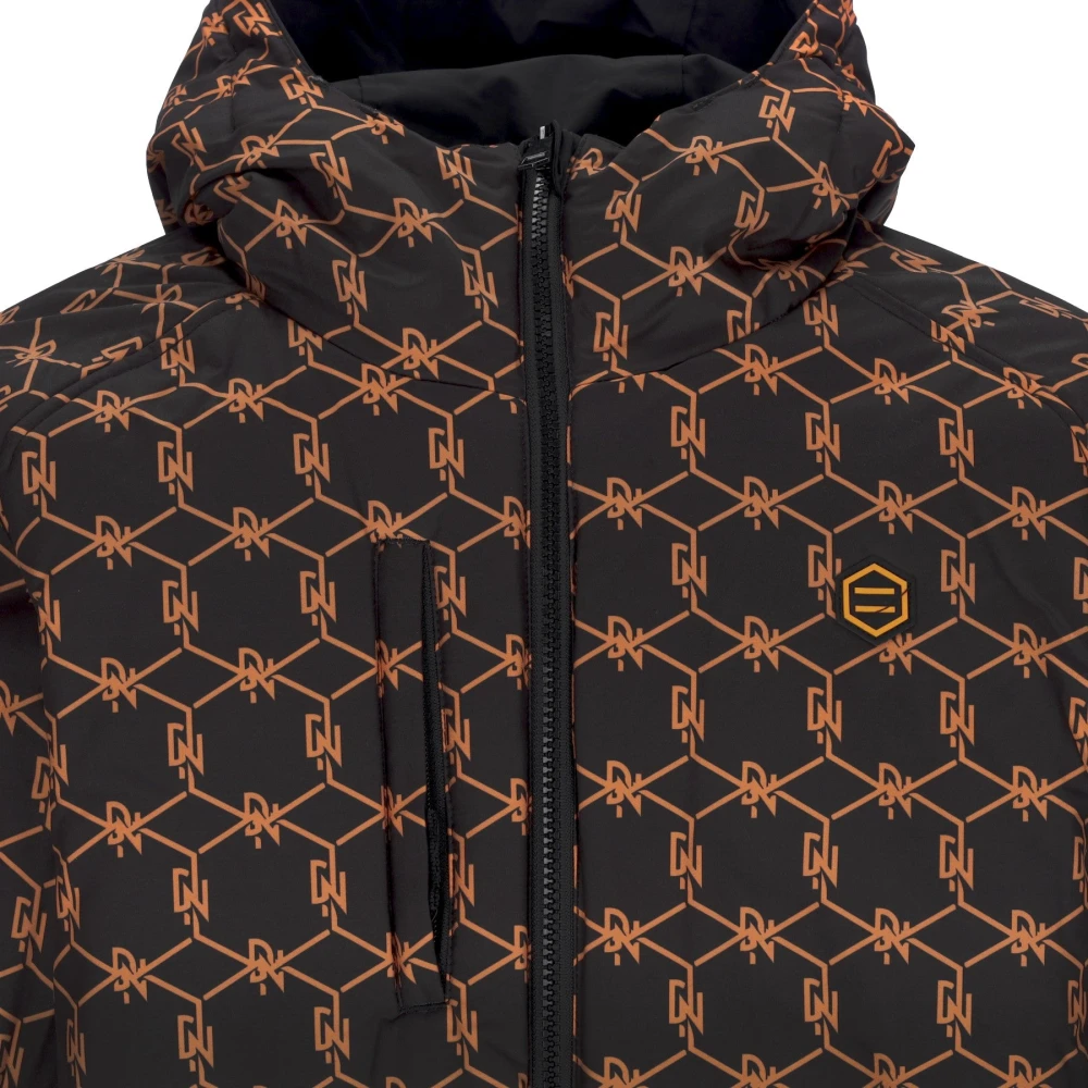 Dolly Noire Zwarte Monogram Omkeerbare Gewatteerde Jas Black Heren