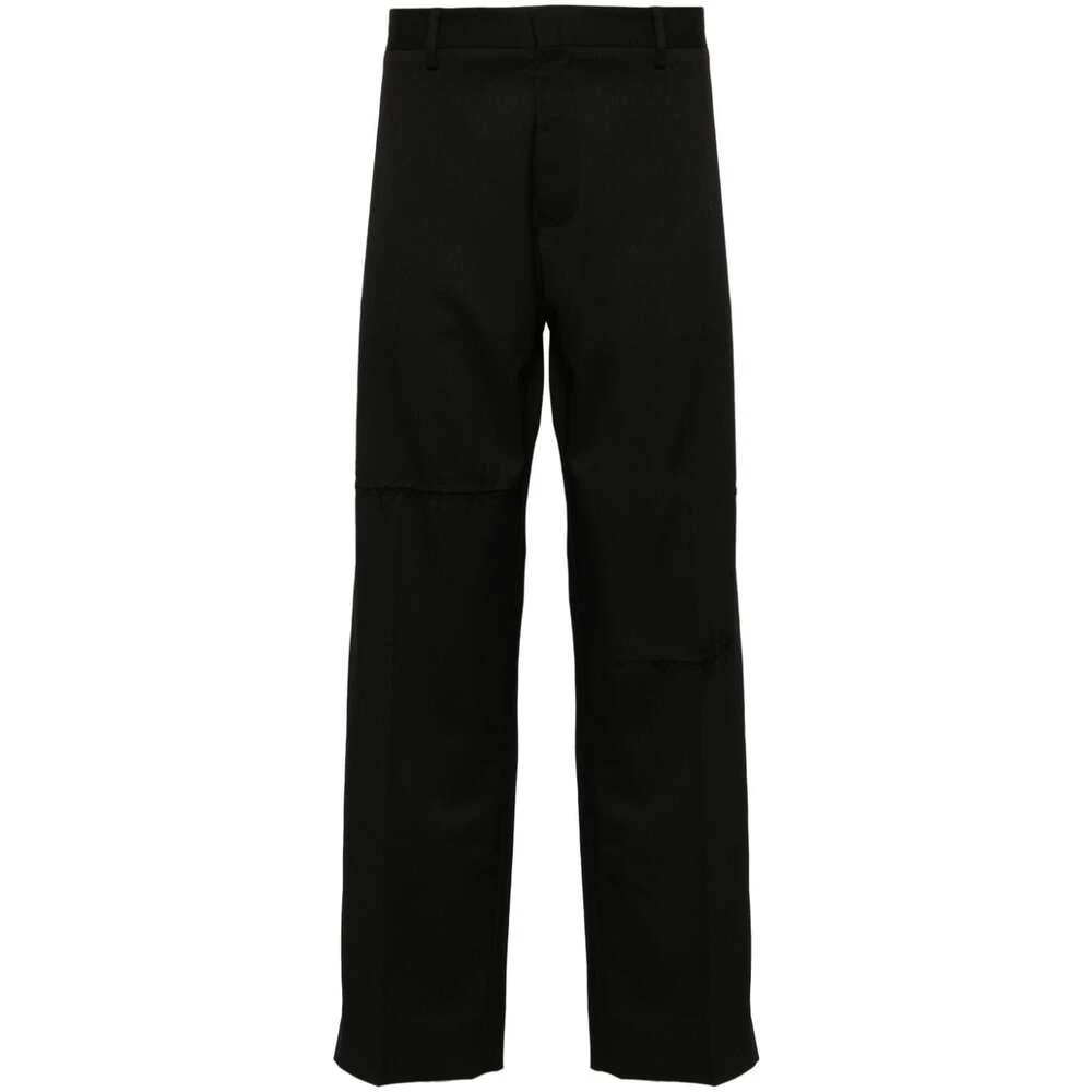 MM6 Maison Margiela Zwarte katoenen pantalon met tailleur snit Black Heren