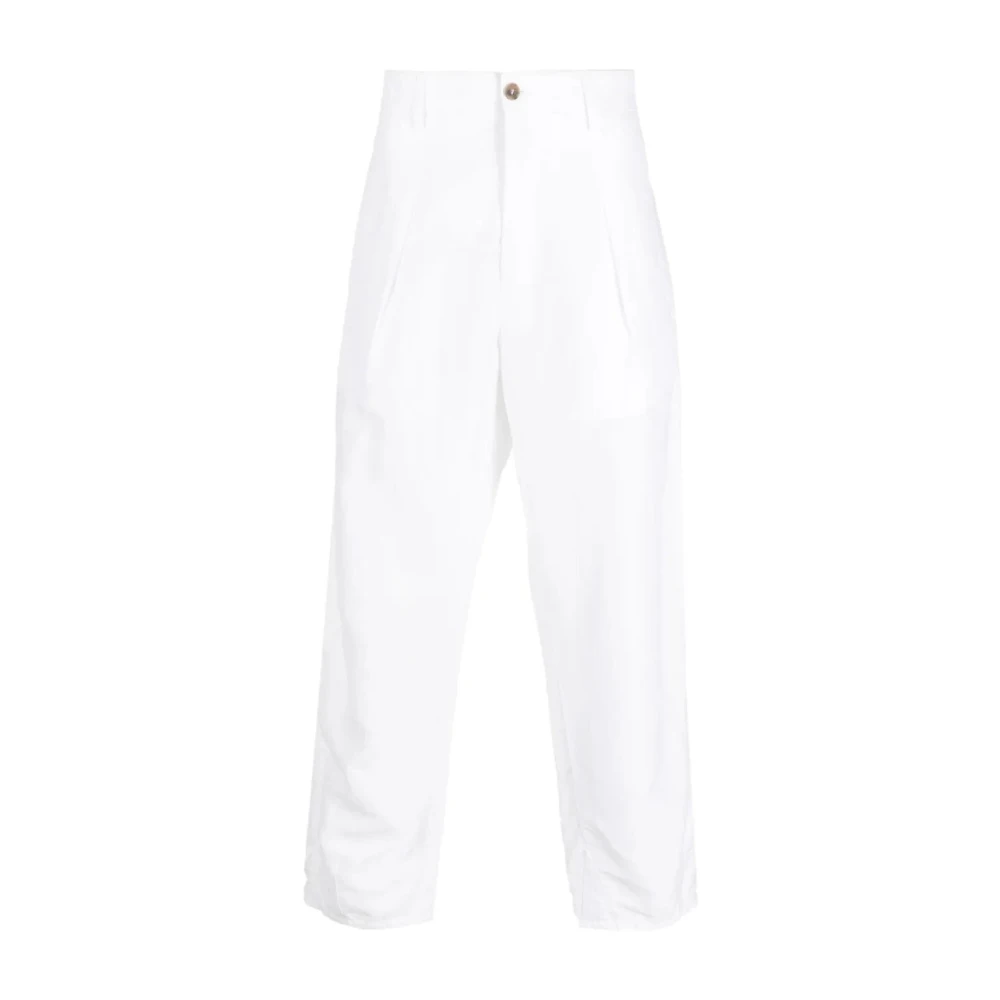 Giorgio Armani Elegante Witte Casual Broek White Heren