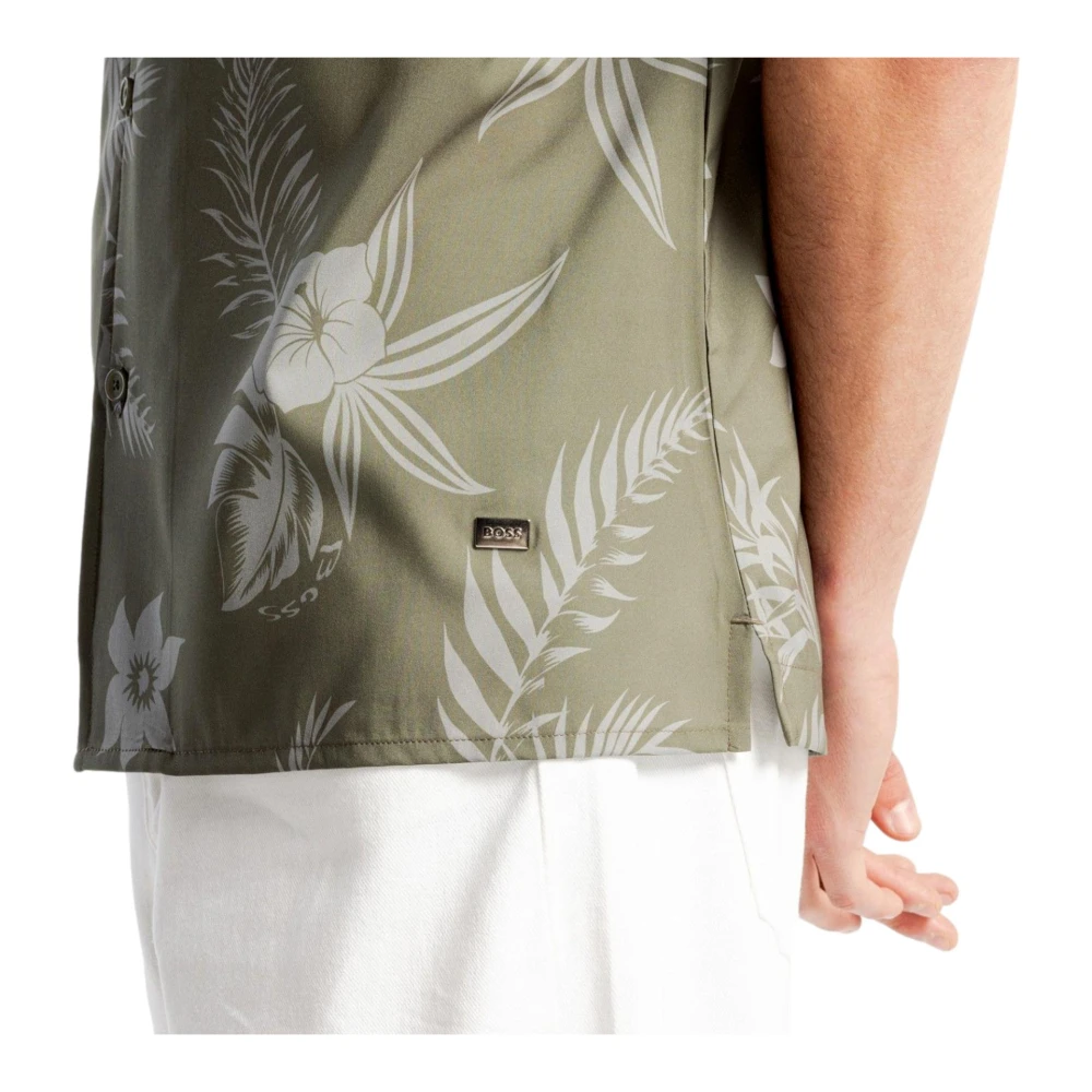 Hugo Boss Groen Beach Shirt Reev 50515699 Green Heren