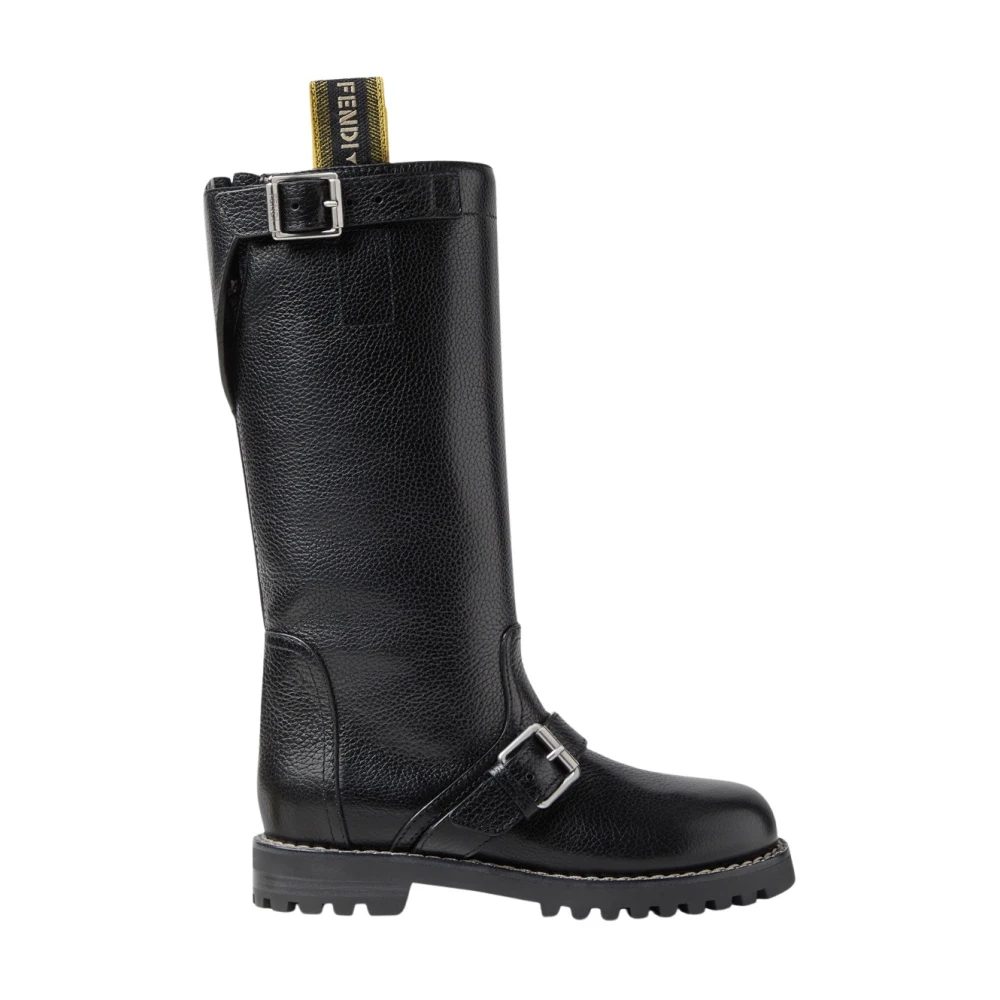Fendi Commando Boot - Female - High Boots - Black - 3 Uk - Shoes