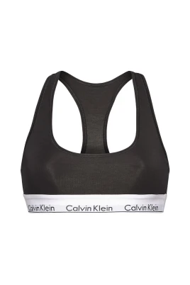 Svart Bralette Elastisk Utan Vaddering Bomull