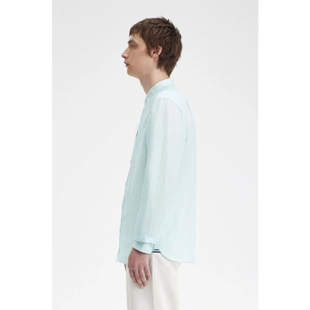 Fred Perry Casual Shirts Blue Heren
