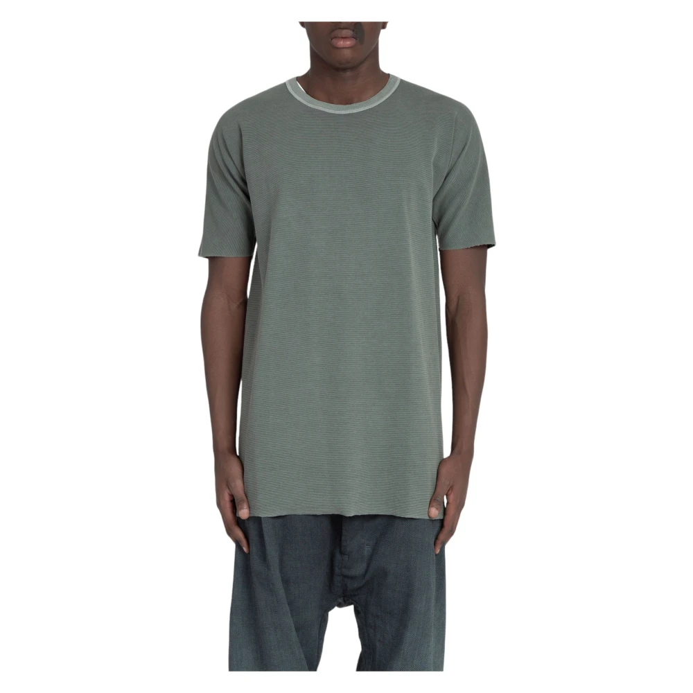Boris Bidjan Saberi Gestructureerde Oversized Tee in Alga Green Heren