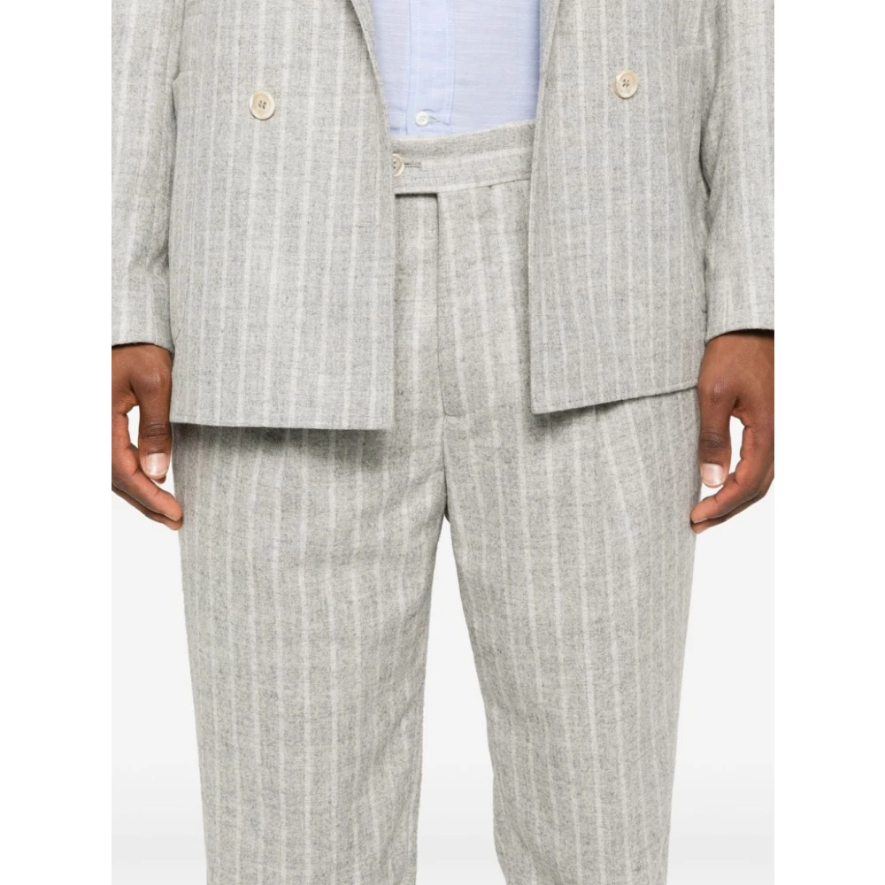 BRUNELLO CUCINELLI Alpaca en wol tweedelig pak Gray Heren