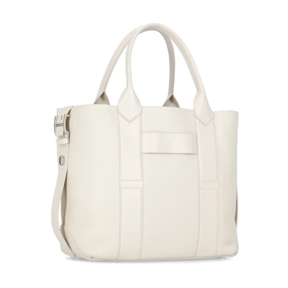 Hogan Leren winkeltas met bijpassende Pochette Beige Dames