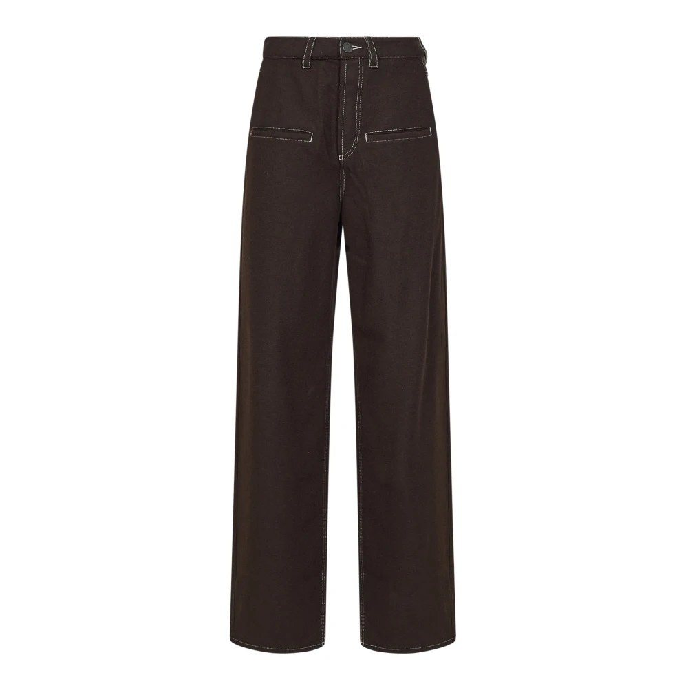 Uma Wang Donna Marrone Pantaloni, M, New,