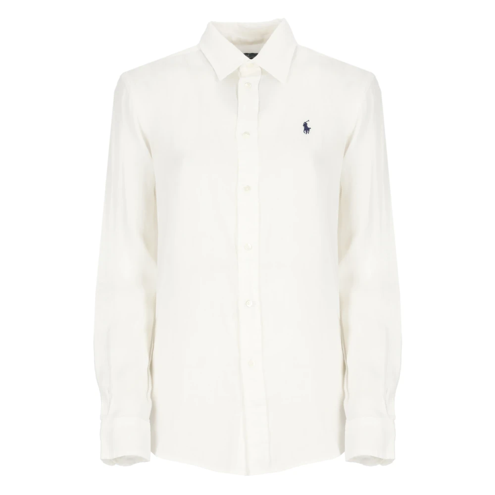 Ralph Lauren Linnen Overhemd White Dames