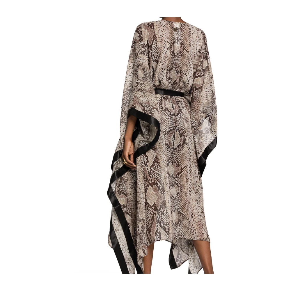 Roberto Cavalli Slangenprint Kaftan Jurk Multicolor Dames