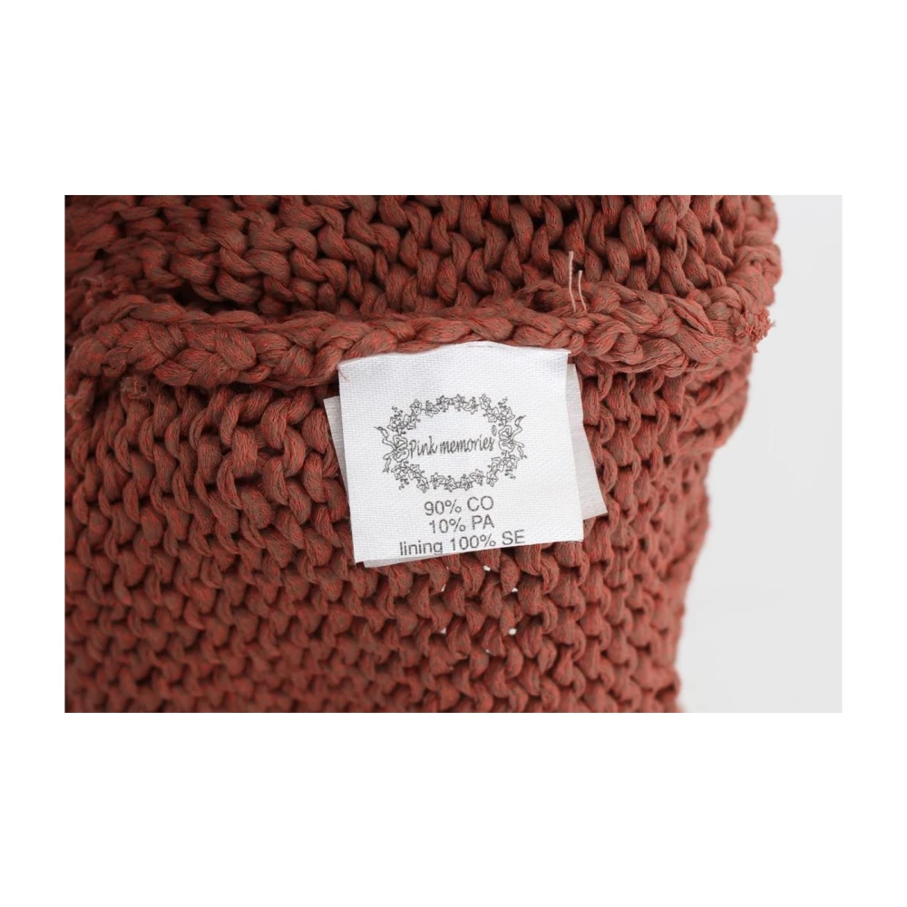Pink Memories Rode Gebreide Crop Top Trui Red Dames