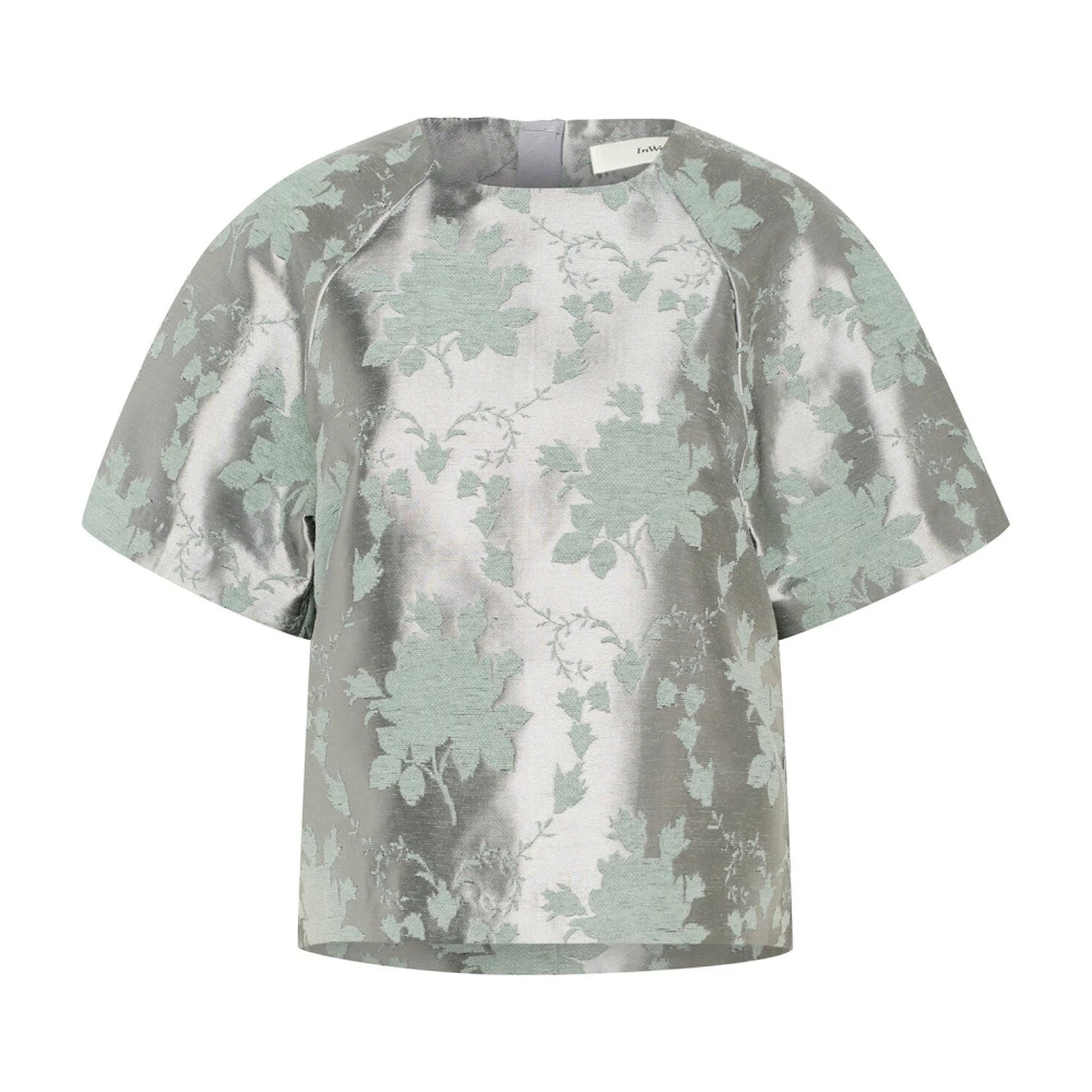 Inwear Multicolor Green Metallic Top Blouse - Female - Blouses - L - Blouses & Shirts