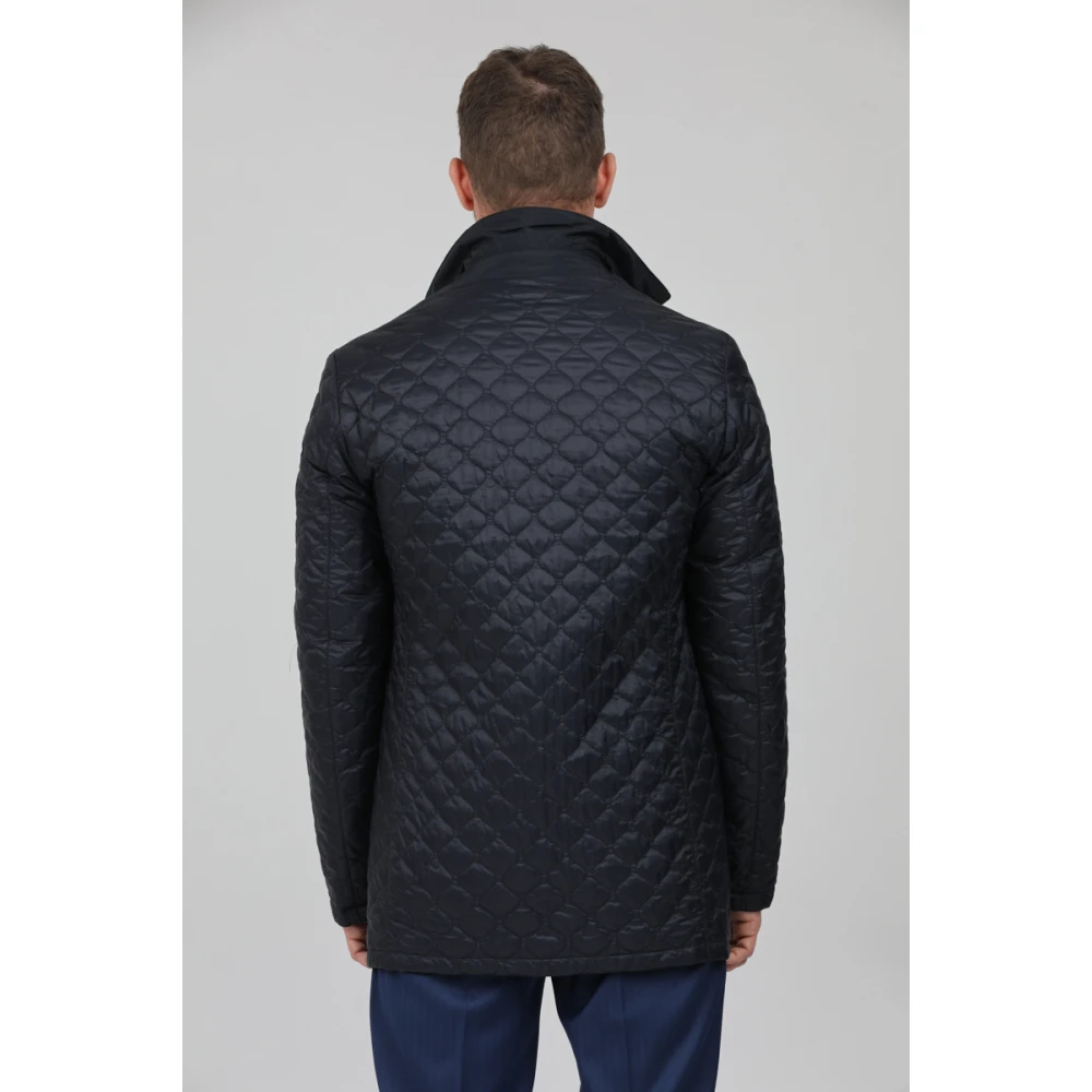 Gimo's Omkeerbare nylon jas met Thermore voering Blue Heren
