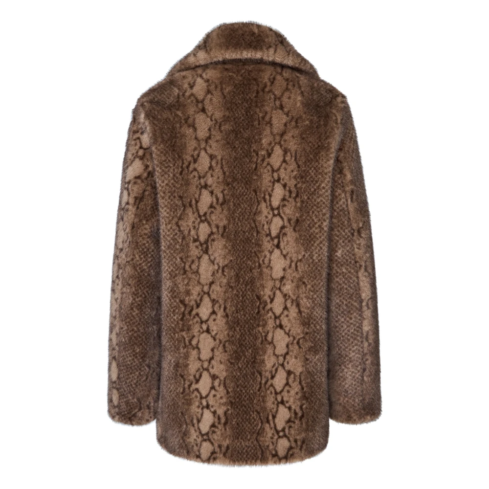 Cesare Gaspari Faux Fur & Shearling Jackets Brown Dames