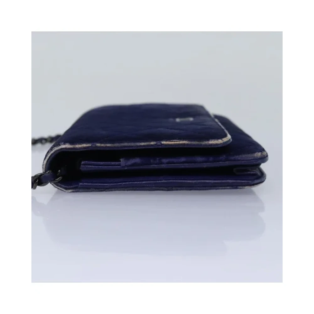 Chanel Vintage Pre-owned Cotton chanel-bags Blue Dames