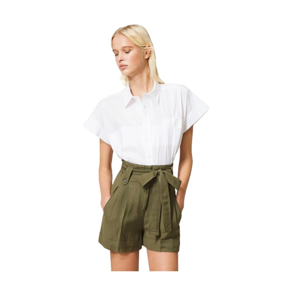 Twinset Stijlvolle Shorts voor Vrouwen Green Dames