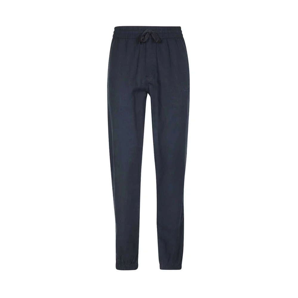 Les Deux Broek met elastische taille en achterzakken Blue Heren