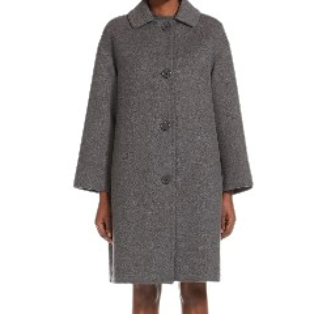 Max Mara Handgemaakte wollen midi-jas Gray Dames