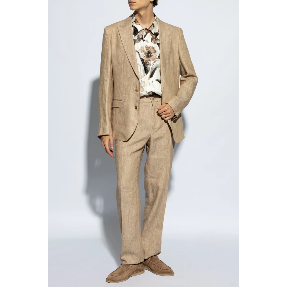 Dolce & Gabbana Linnen broek Beige Heren