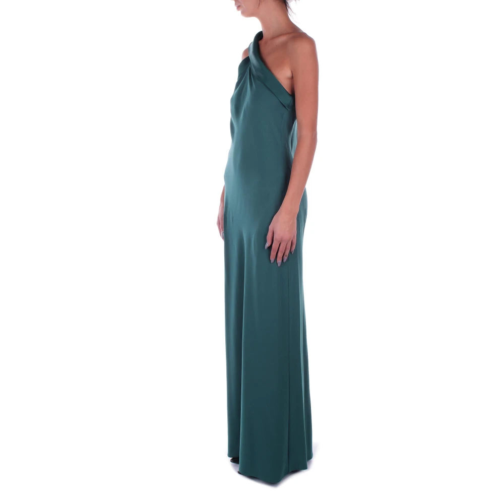 Max Mara Groene jurk met één schouder en zijrits Green Dames