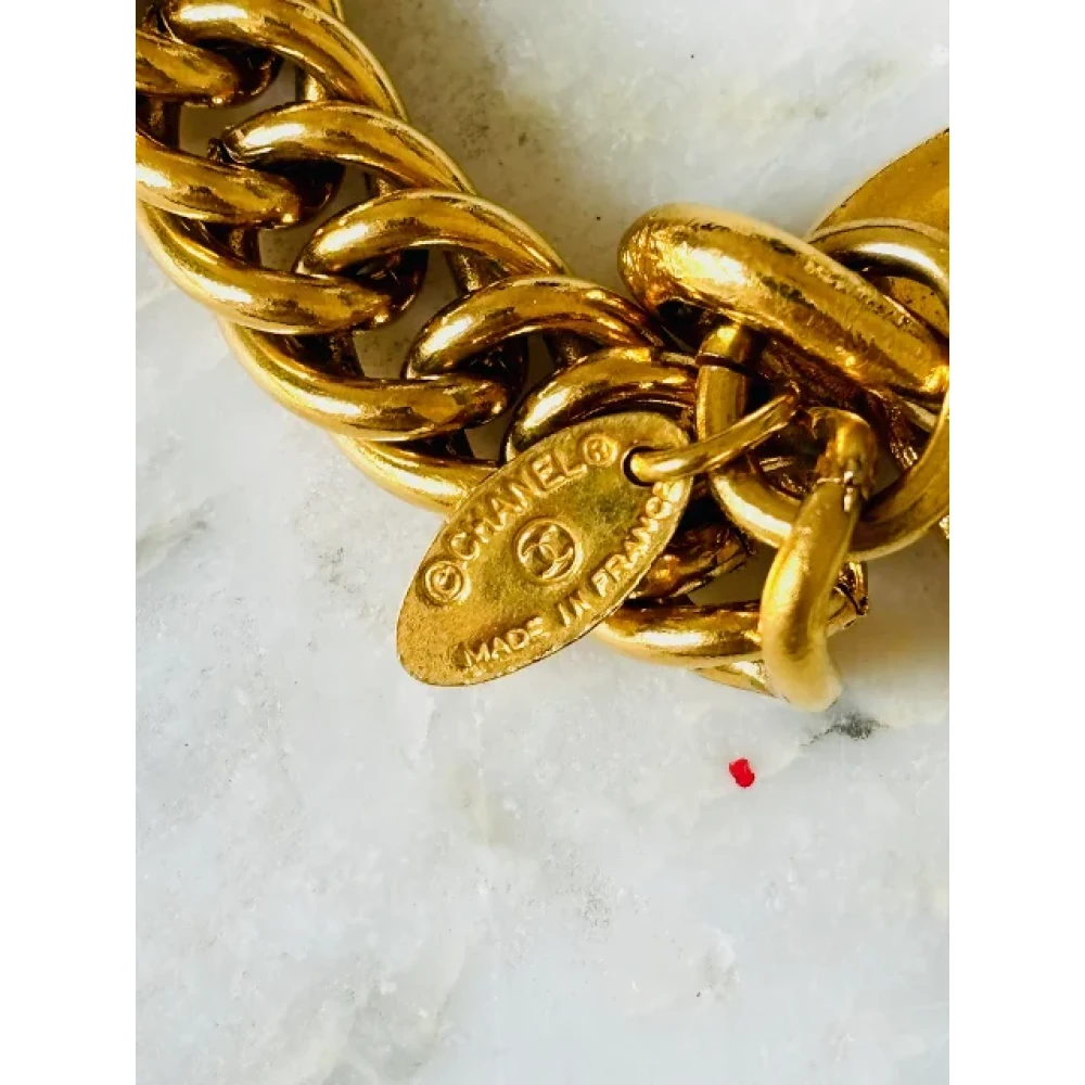 Chanel Vintage Pre-owned Metal belts Yellow Dames
