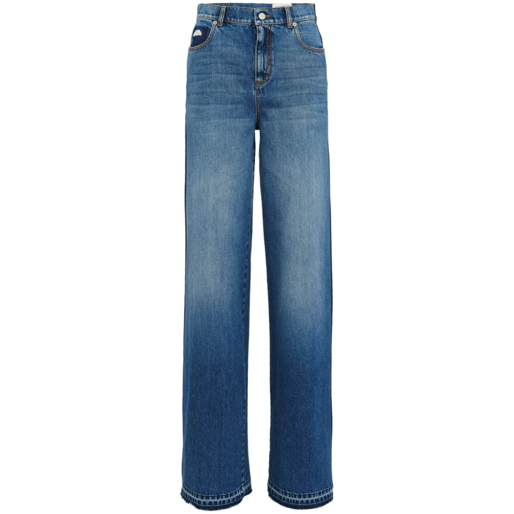 Alexander McQueen Blå Jeans med 3,5 cm Klack Blue, Dam