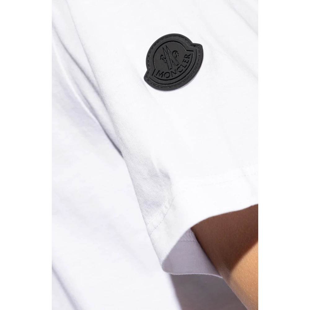 Moncler T-shirt met logo White Heren