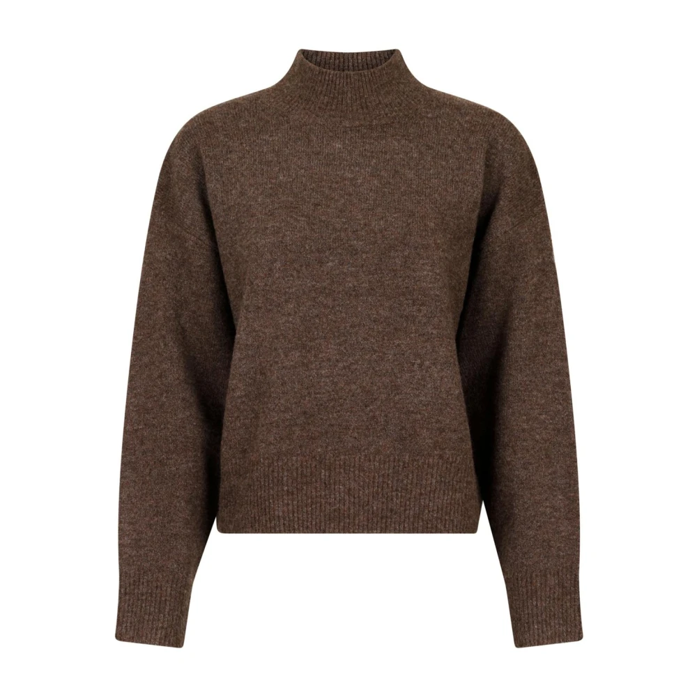 NEO NOIR Gebreide Blouse Brown Dames