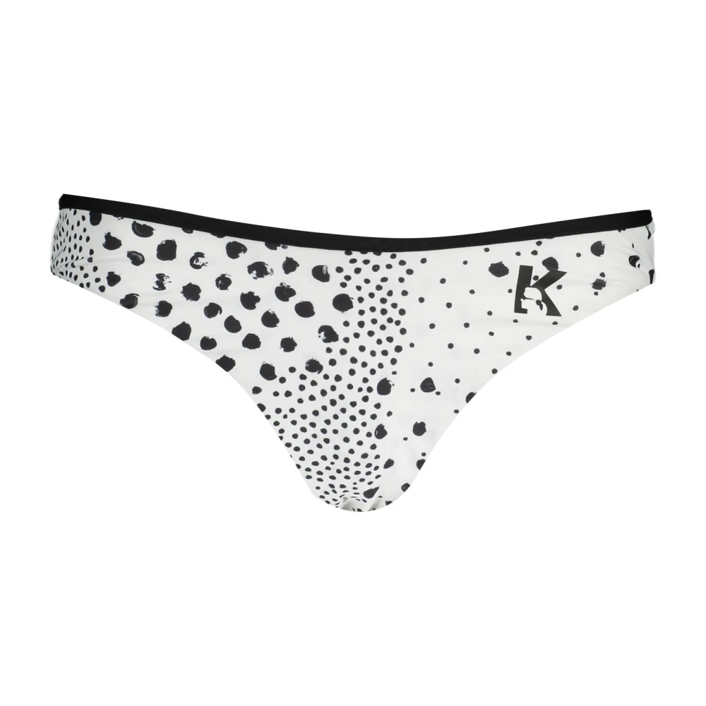 Karl Lagerfeld Witte Strandkleding Bikini Onderstuk met Contrastdetails White Dames