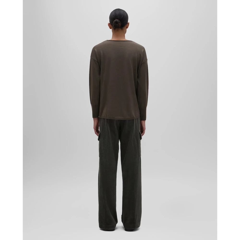 Aspesi Groene Merinowollen Langemouwtrui Green Dames