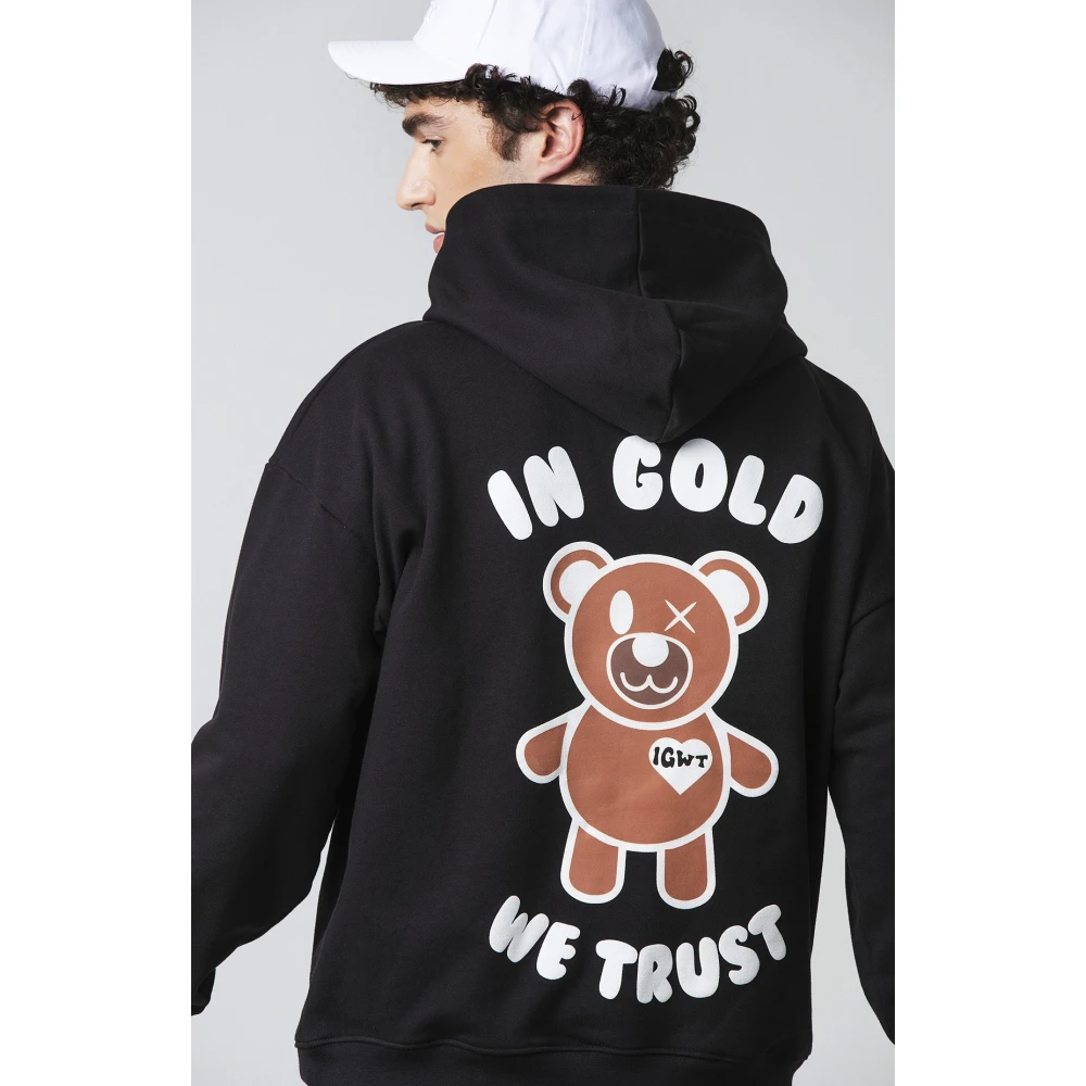 In Gold We Trust Ted Jet Black Hoodie Black Heren