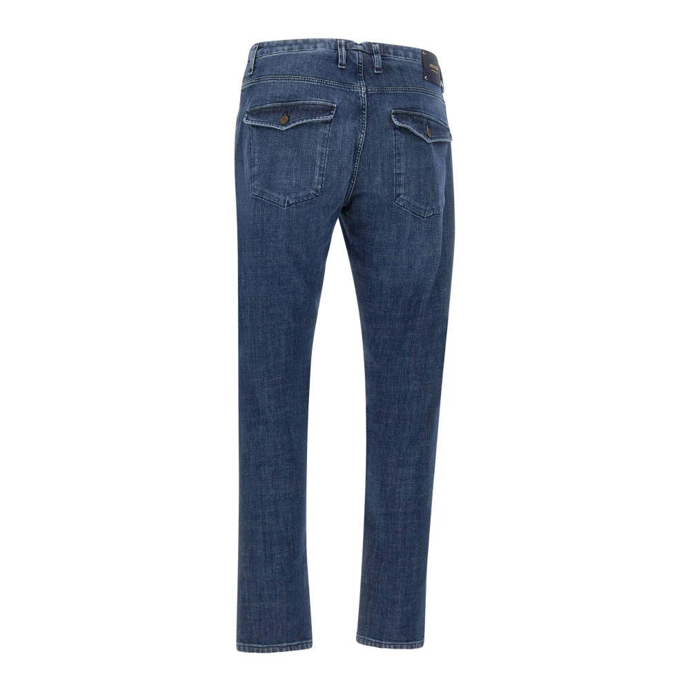 Incotex Donkerblauwe Stretch Denim Jeans Blue Heren