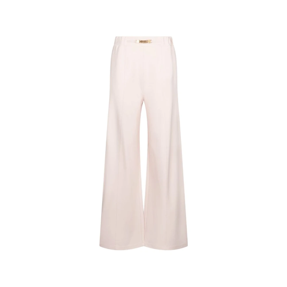 Liu Jo Women's Beige Wide Trousers, S, Jersey Trousers