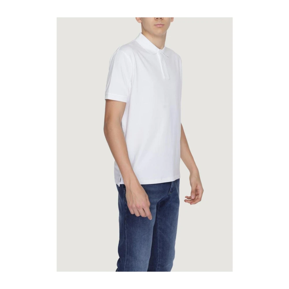 Suns Katoenen Polo Shirt Lente Zomer Collectie White Heren