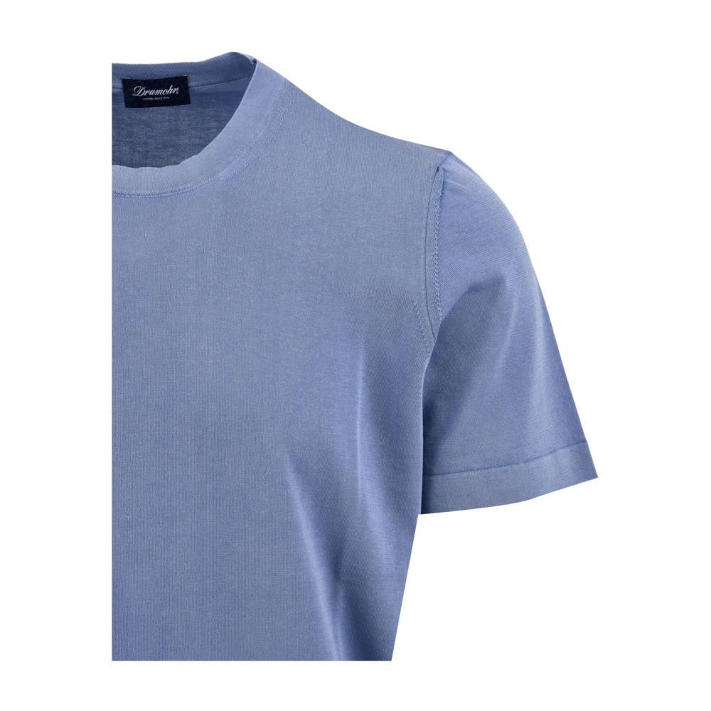 Drumohr Lichtblauw T-shirt en Polo Blue Heren