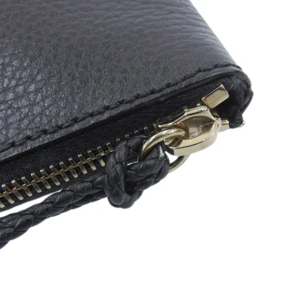 Gucci Vintage Pre-owned Leather clutches Black Dames