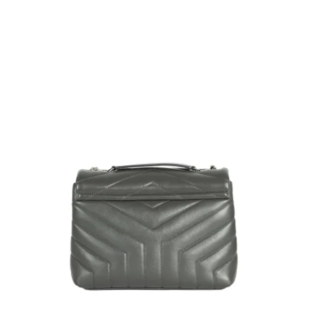 Yves Saint Laurent Vintage Pre-owned Leather shoulder-bags Gray Dames