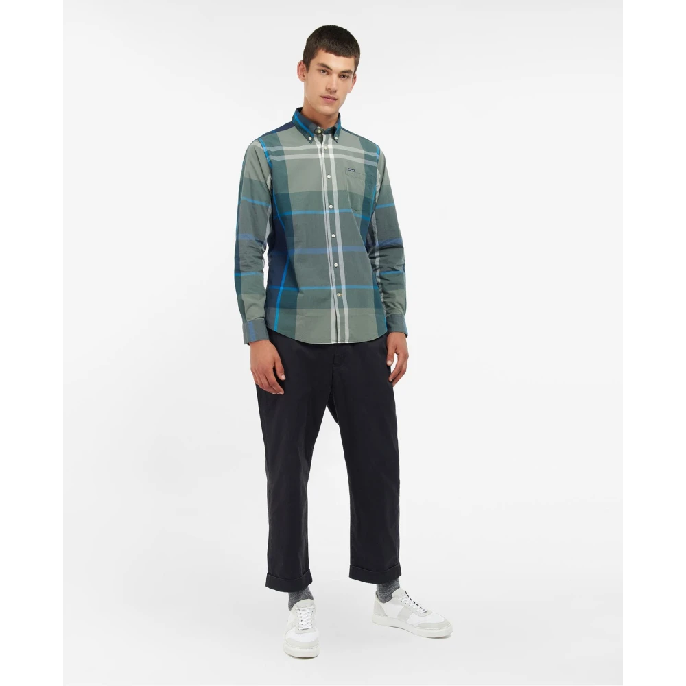 Barbour Op maat gemaakt overhemd in Kielder Blue Tartan Multicolor Heren