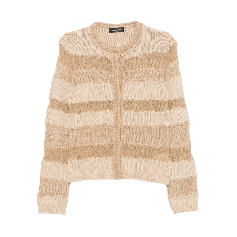 Fabiana Filippi Cardigan - Female - Cardigans - Beige - M - Knitwear