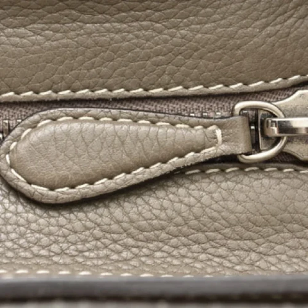 Celine Vintage Pre-owned Leather celine-bags Gray Dames