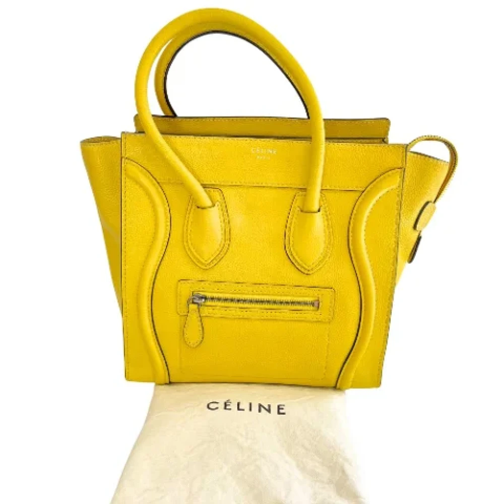 Celine Vintage Pre-owned Leather celine-bags Yellow Dames
