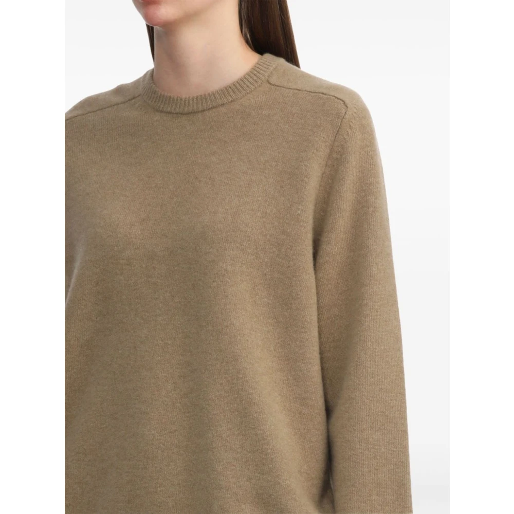 Maison Margiela Bruine Gebreide Trui Ronde Hals Brown Dames