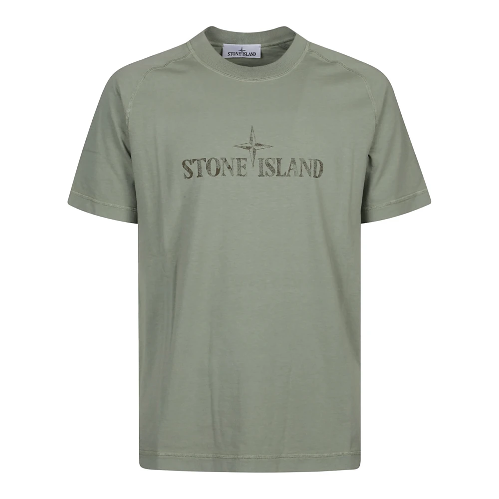 Stone Island Casual Katoenen T-shirt Green Heren