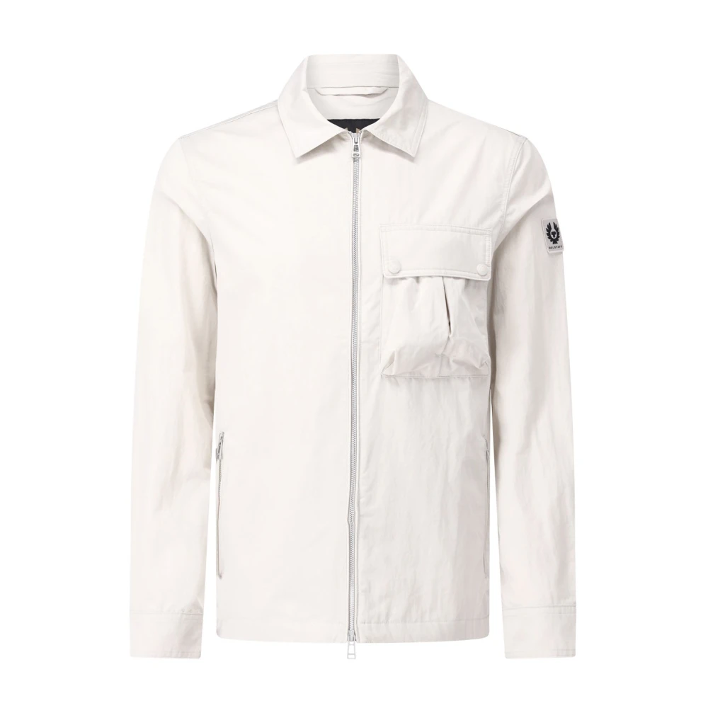 Belstaff Logo Overshirt met Praktische Details Beige Heren