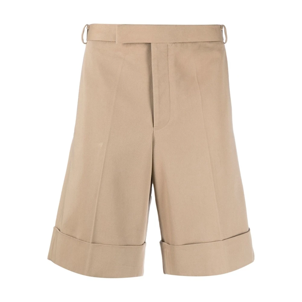 Thom Browne Lage Taille Drop Crotch Riemlus Shorts Brown Heren