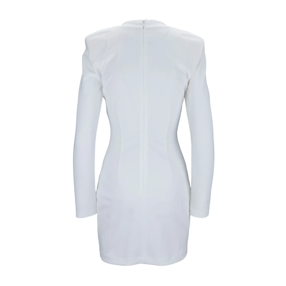 Aniye By Gouden Knoop Korte Jurk met Rits White Dames