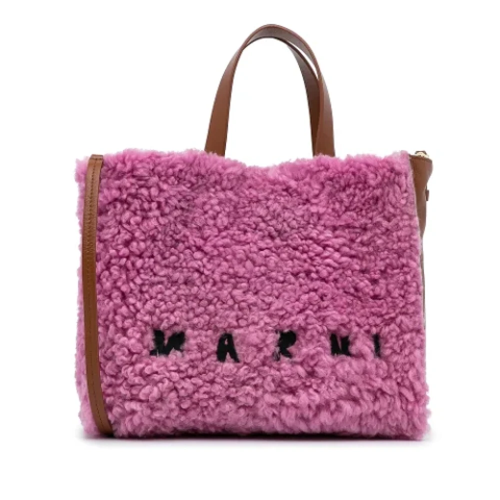 Marni Pre-owned Fur handbags Pink Dames